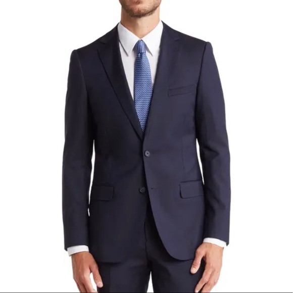 Zanetti Wool Blend 2 Button Blazer SZ 44L